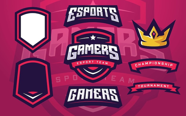 Creatore di modelli di logo per giocatori di esport per team di gioco