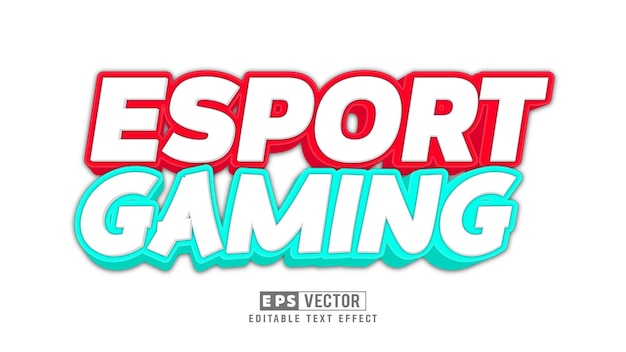 Esports games 3d Editable Text Effect Vector With Background