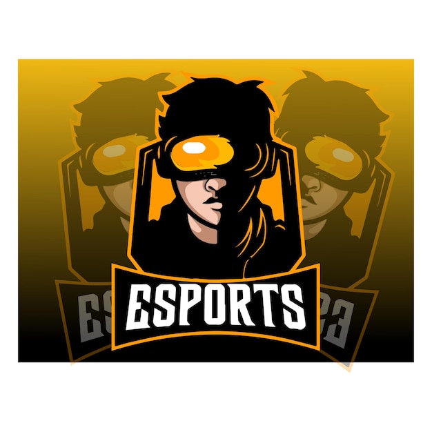 Vettore design del logo di gioco esports