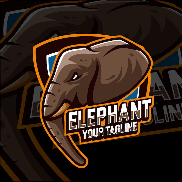 ESports 게임 로고 코끼리 동물