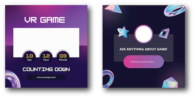 Esports gaming social media presentation template collection