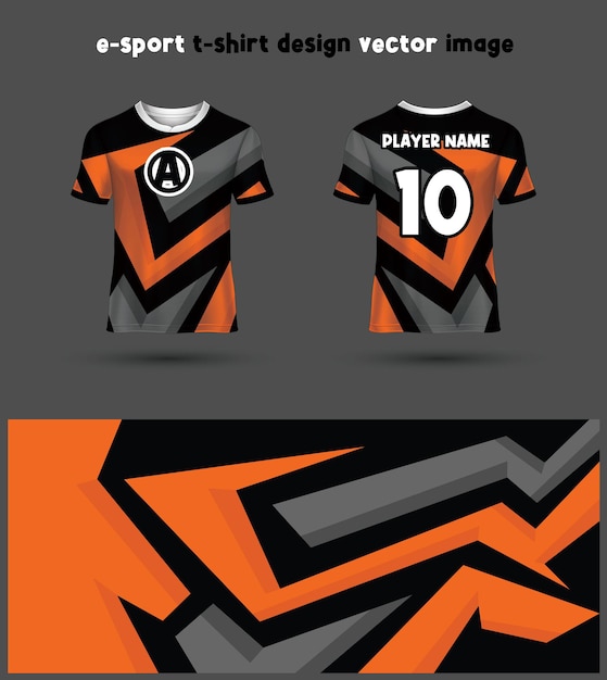 Vector esports gaming t-shirt jersey sjabloon