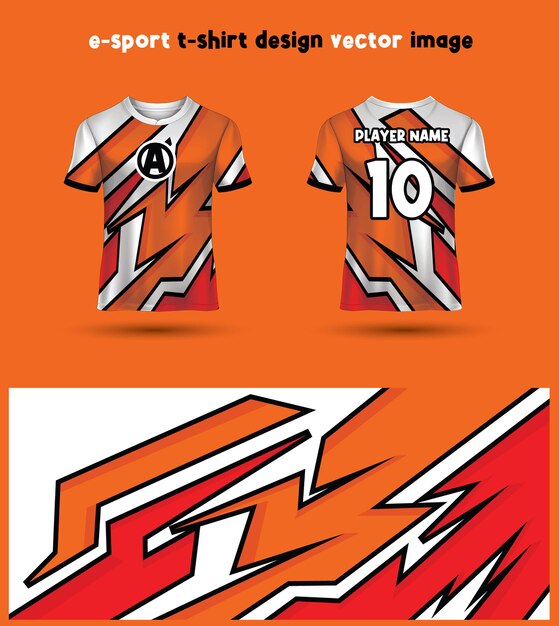 Vector esports gaming t shirt jersey template