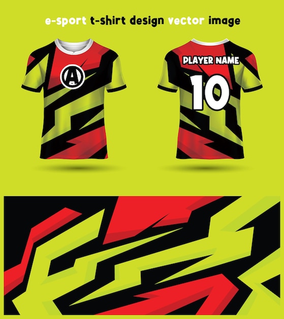 Esports gaming t shirt jersey template