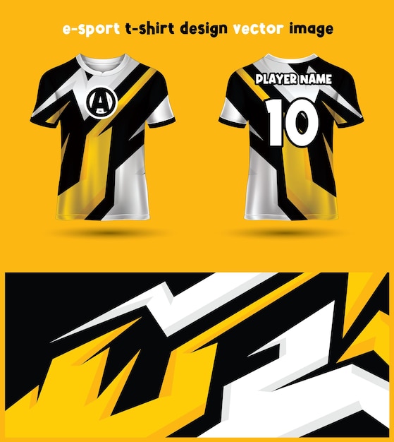 Esports gaming t shirt jersey template