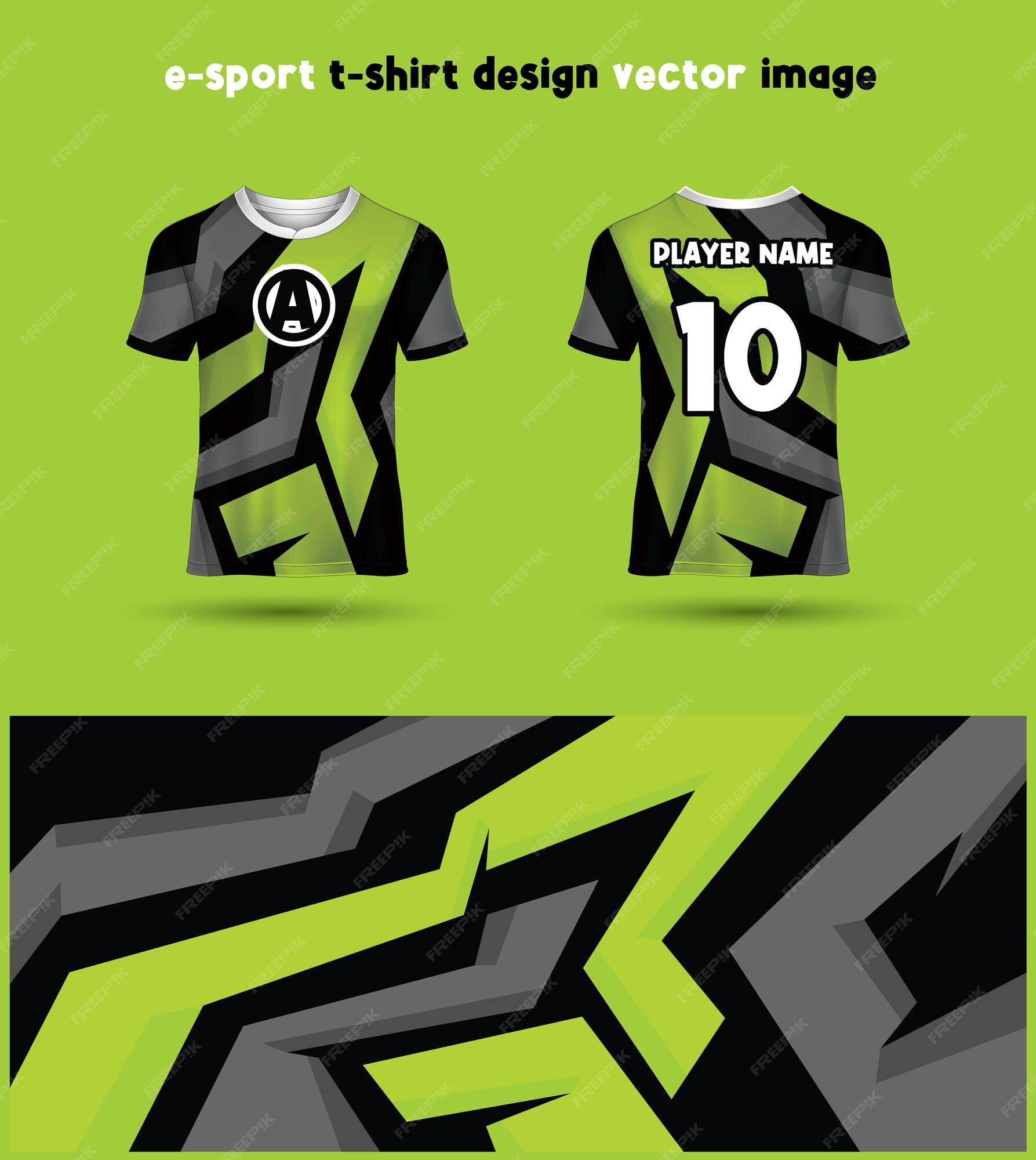 Premium Vector | Esports gaming t shirt jersey template