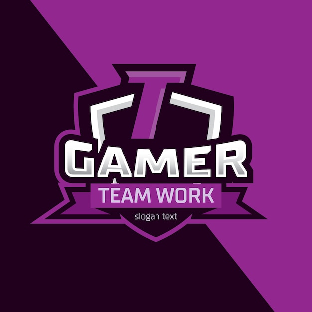 Vector esports logo letter t ontwerp sjabloon initialen gamer logo afbeelding initialen team werk logo