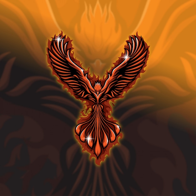 eSports Mascot Logo Team Phoenix Squad