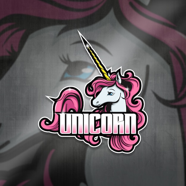 Esports mascot logo team unicorn squad