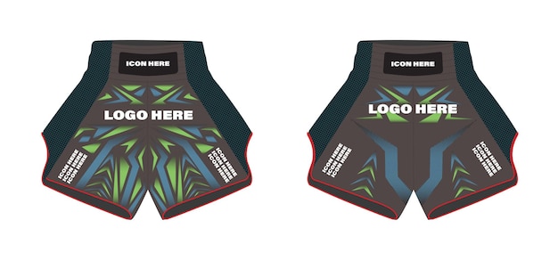 Esports muay thai shorts vector design