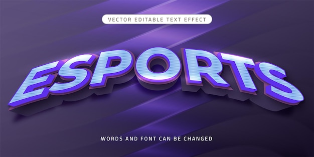Esports-tekst 3d-stijl bewerkbaar teksteffect