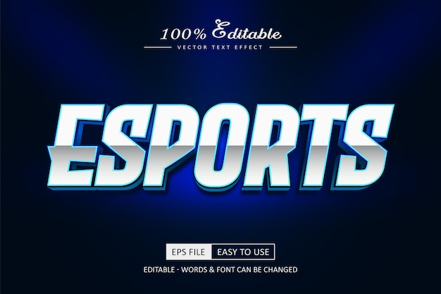 Esports text effect editable shiny text style