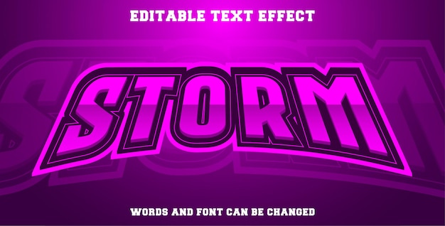 Esports text effect storm
