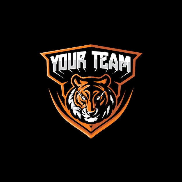 Vector esports tiger face mascot logo