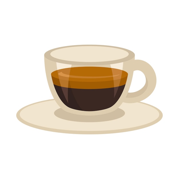 espresso coffee cup flat style vector illustration