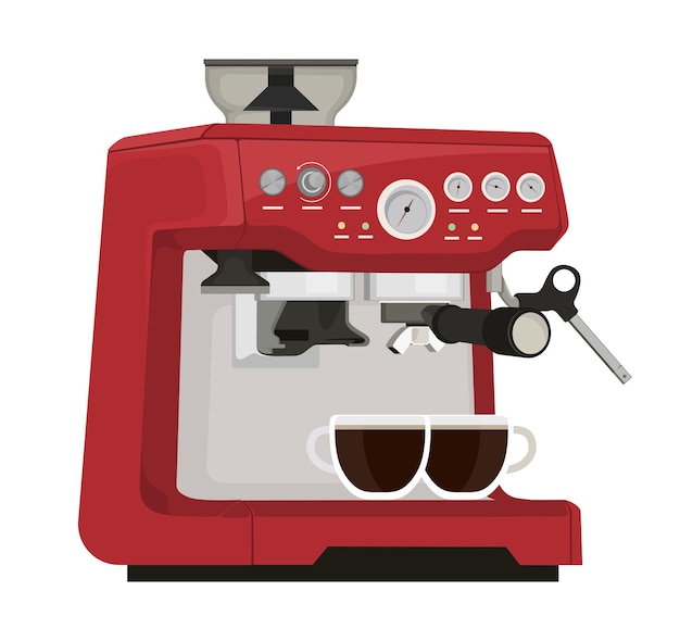 Espresso koffiezetapparaat vectorillustratie