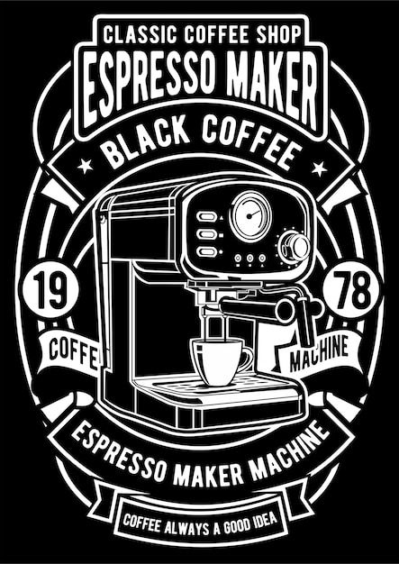 Poster di macchina per caffè espresso