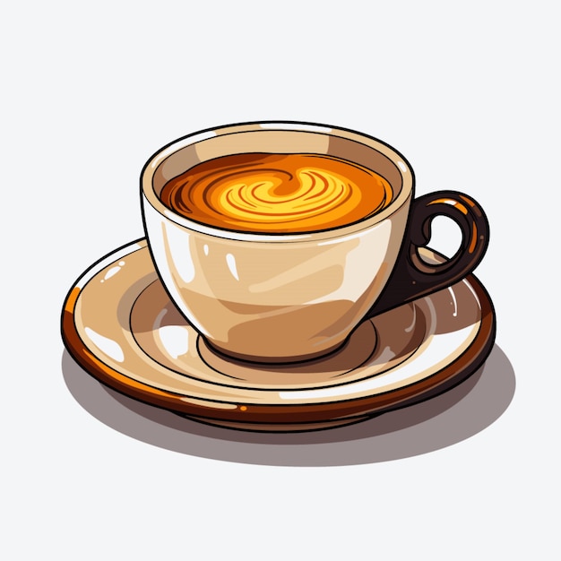 Vector espresso vector on white background