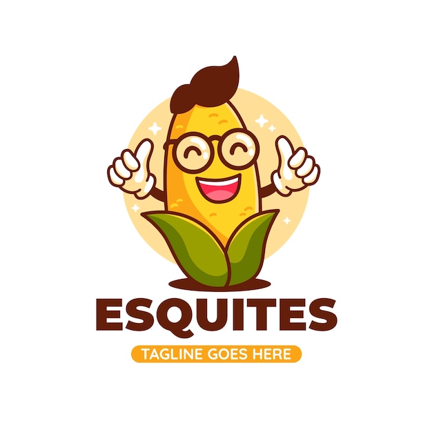 벡터 esquites 로고 디자인 템플릿