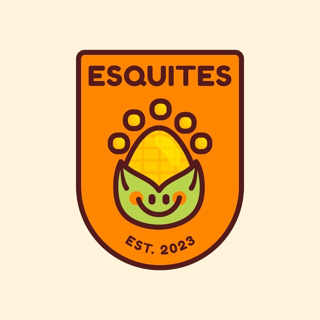 벡터 esquites 로고 디자인 템플릿