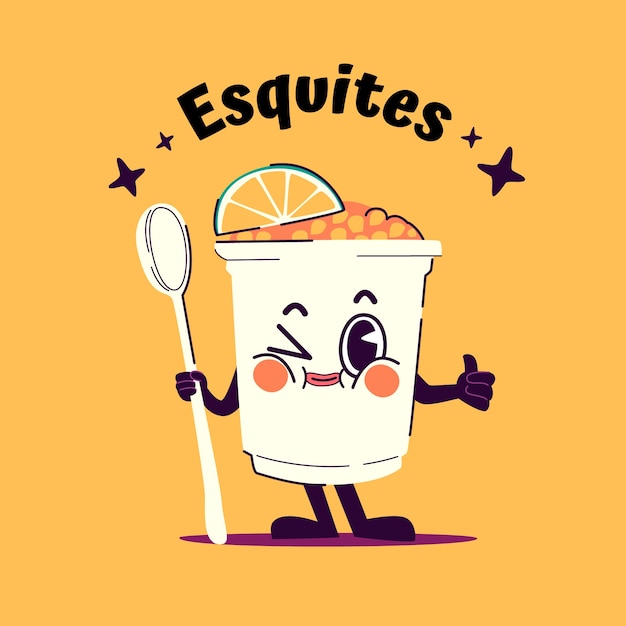 Vector esquites-logo ontwerpsjabloon