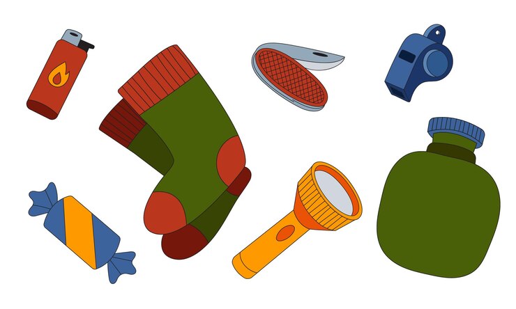 Vector essential camping gear