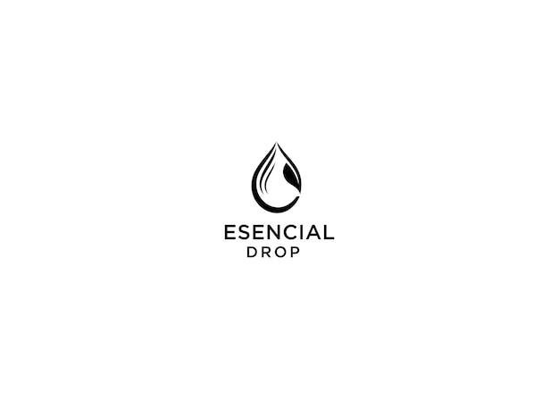 essential drop logo design vector illustration