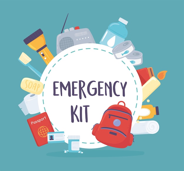 Vector essential emergency kit