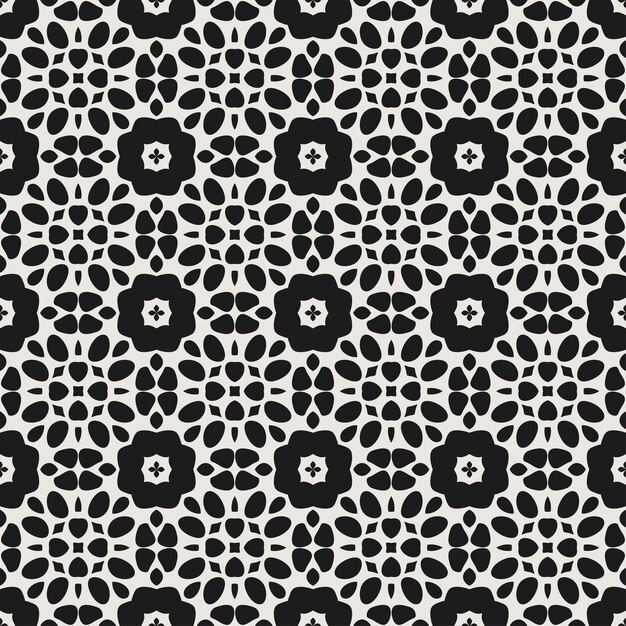 Essential monochrome geometric seamless vector pattern Neutral geometry multiuse repeating pattern