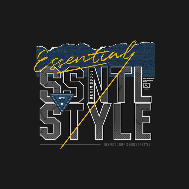 essential style typography slogan abstract design vector illustration