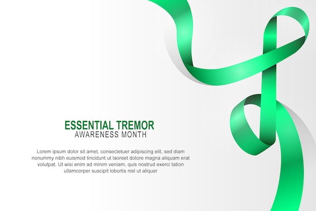 Vector essential tremor awareness month background