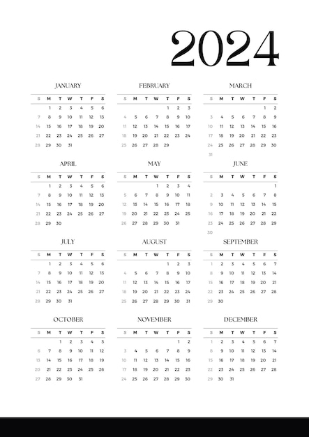 Stabilire un modello vettoriale complementare con un motivo di calendario inglese progettato per la pianificazione e