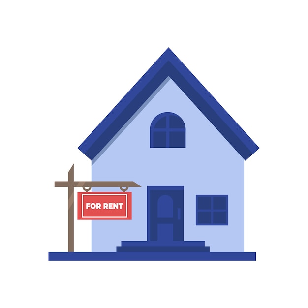 Estate vector icon. house for rent illustration trendy design. rent home vector.