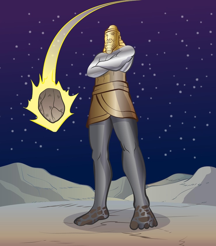 वेक्टर estatua de daniel y nabucodonosor