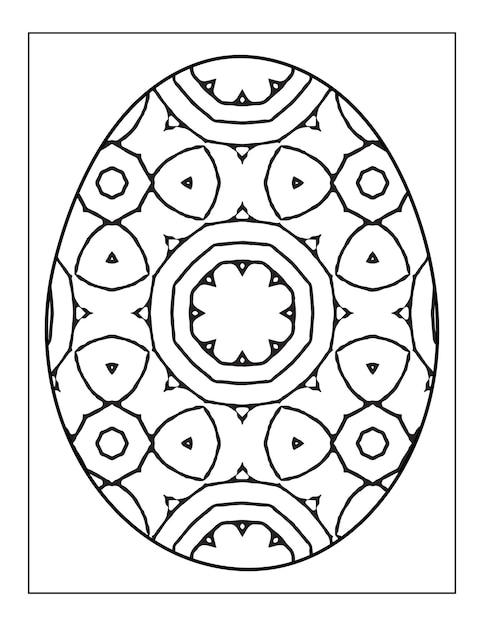 День Пасхи яйцо мандала цветок взрослая книжка-раскраска