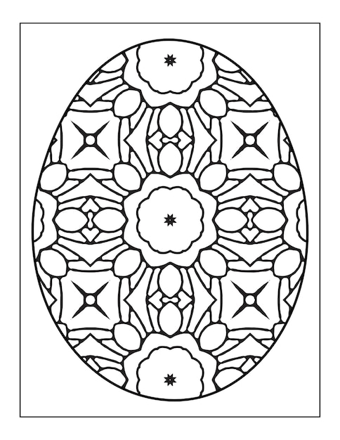 Ester day ei mandala bloem volwassen kleurboek