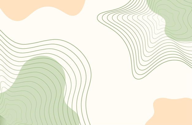 Vector esthetische achtergrond abstracte minimalistische achtergrond achtergrond met organische vormen en lijn in pastelkleuren