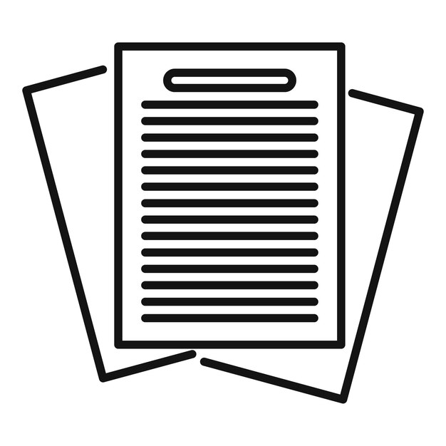 推定オフィス ペーパー アイコン 白い背景で隔離の web デザインの概要推定オフィス ペーパー ベクトル アイコン