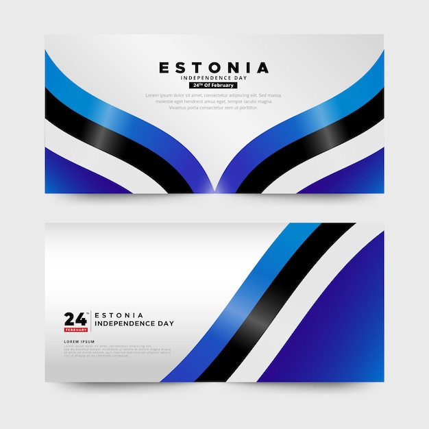 Estland onafhankelijkheidsdag ontwerp banner 24 februari estland onafhankelijkheidsdag