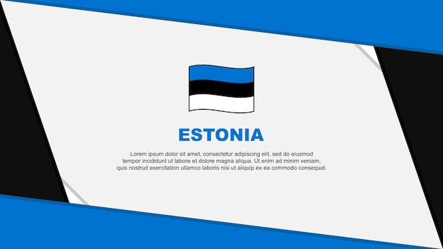 Estland vlag abstracte achtergrond ontwerpsjabloon estland onafhankelijkheidsdag banner cartoon vector illustratie estland cartoon