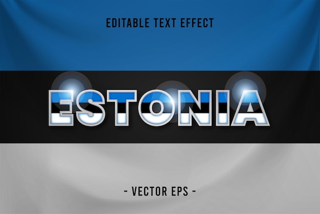 Эстония редактируемый текстовый эффект