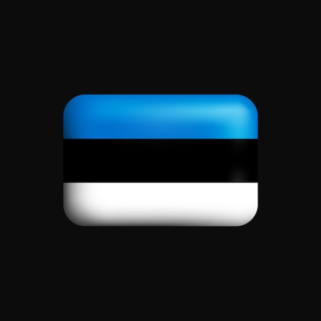 Icona 3d della bandiera dell'estonia bandiera nazionale dell'estonia