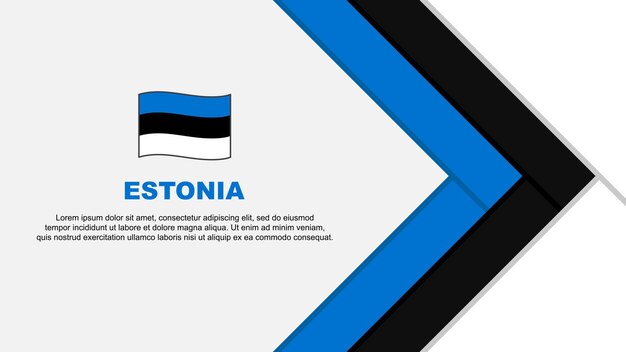 Estonia Flag Abstract Background Design Template Estonia Independence Day Banner Cartoon Vector Illustration Estonia Template