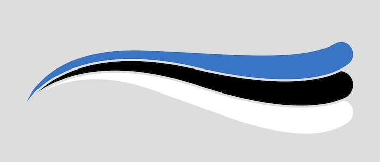Vector estonia flag estonian flag tricolor curvy design estonian wavy flag