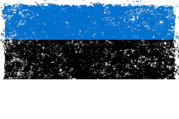 Stile invecchiato grunge della bandiera dell'estonia