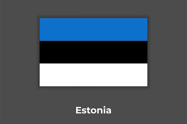 Vettore bandiera estonia bandiera nazionale dell'estonia