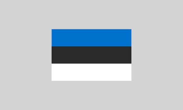 Estonia flag vector illustration Flag icon Standard color Standard size A rectangular flag