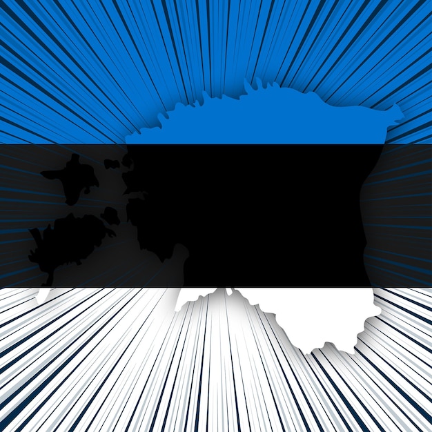 Vector estonia independence day map design