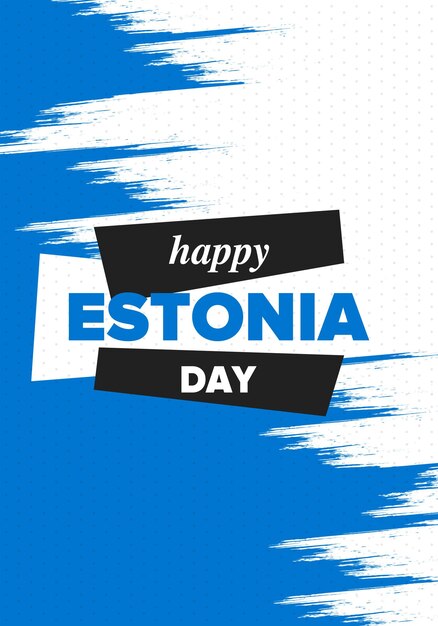 Estonia independence day national happy holiday in estonia estonian flag vector illustration