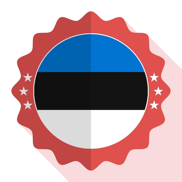 Estonia emblema di qualità etichetta segno pulsante illustrazione vettoriale